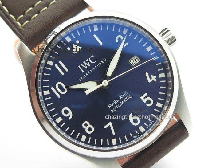 MIROTIME 0409 Mark XVIII Le Petit Prince IW327004 SS Mk Maker Best Edition Blue Dial On Brown Leather Strap A TimelessDesign 7296